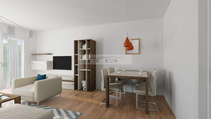 Wohn- und Esszimmer Visualisierung Möblierungsbeispiel (Kein Foto)