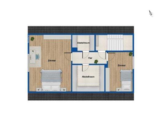 Dachgeschoss - linkes Haus