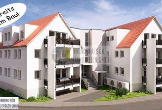 MFH, Ersingen_Visualisierung_Eingangsansicht_Vermerk Bereits im Bau