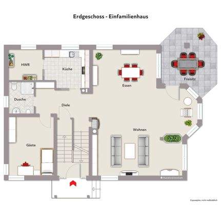 Erdgeschoss - Einfamilienhaus