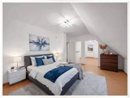 Eines der 3 Schlafzimmer im DG