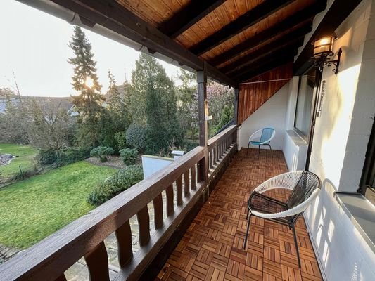 Balkon mit Gartenblick