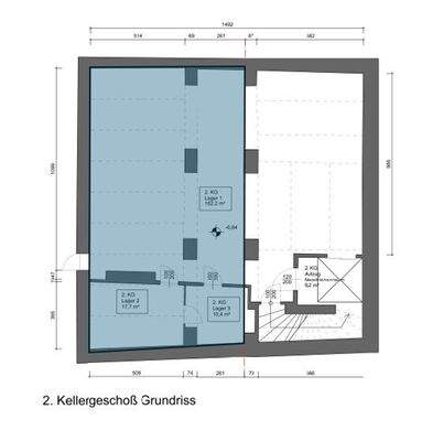 Grundriss 2. Kellergeschoß