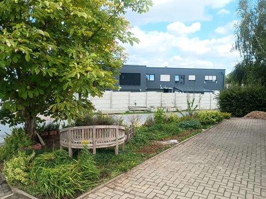 Blick auf Nachbargebäude