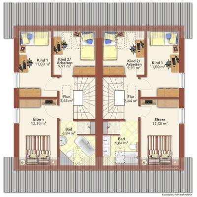 Grundriss Obergeschoss