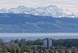 Blick auf Schweizer Alpen