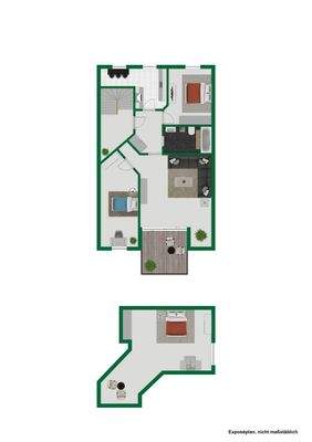 Grundriss Wohnung und Galeriegeschoss