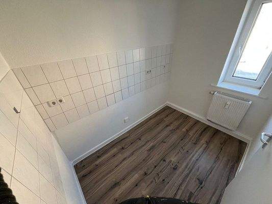 Leere Küche mit Fliesen