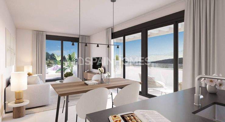 Spacious Flats in a Golfside Complex with Pool in Casares