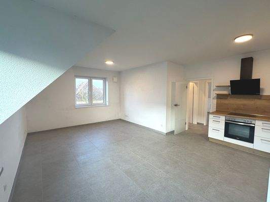 Offene Küche mit Wohnbereich