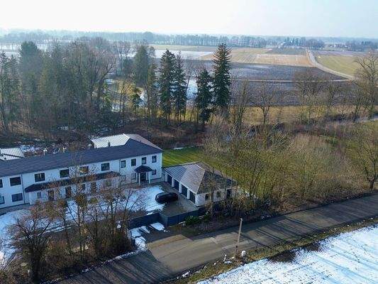 Blick auf das Anwesen