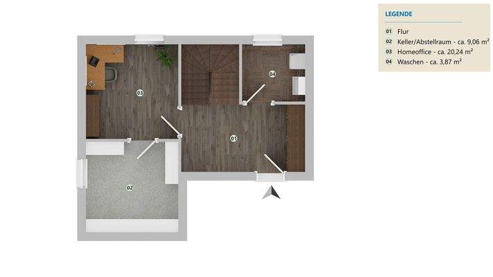 Grundriss 2D Untergeschoss