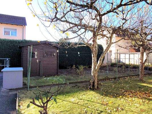 der Nutzgarten mit Gartenhaus