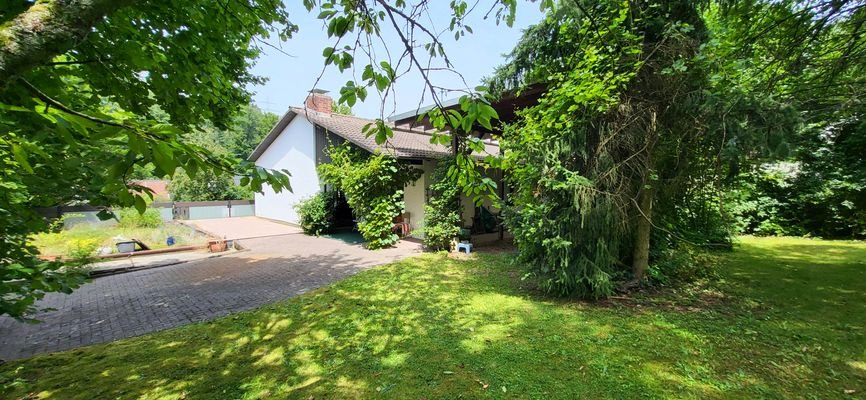 Blick zum hinteren uneinsehbaren Teil vom Haus 