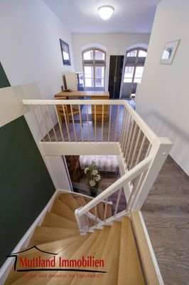 Bürosicht mit Treppe uns Souterrain