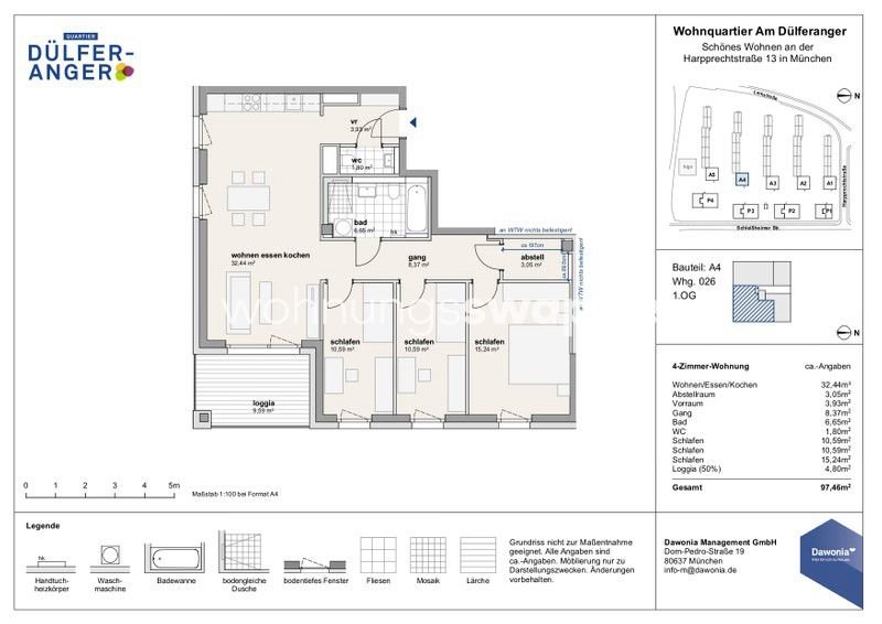 4 Zimmer Wohnung in München (Feldmoching-Hasenbergl)