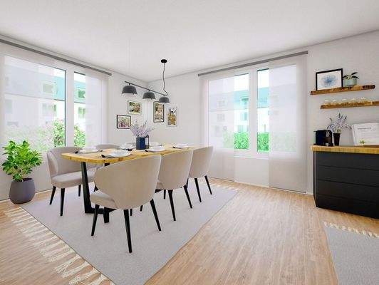 Erdgeschoss_Essbereich_160 m² Ruhepol_rechte Hälft