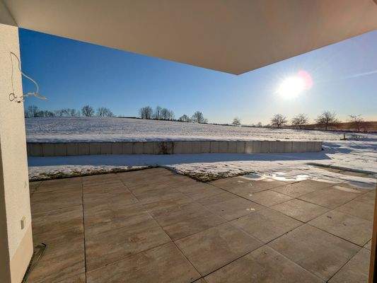 Blick aus dem Essbreich