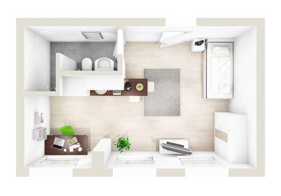 Grundriss Einzelapartment