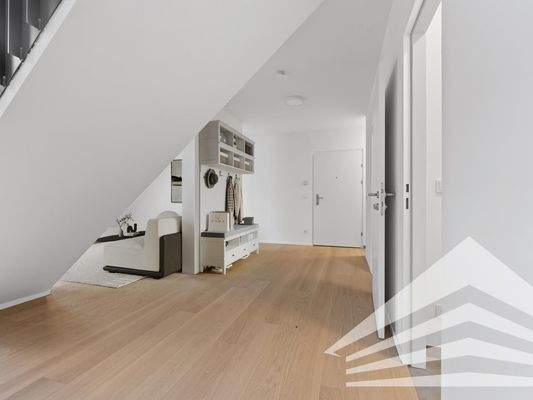 Garderobe mit Möblierungsvorschlag