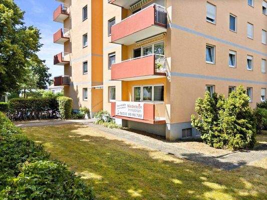 Aussen Blick auf Balkon