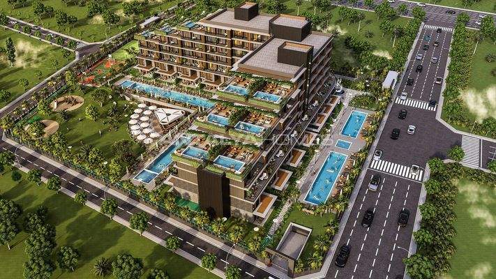 Elegant Flats in a Complex with a Pool in Antalya Altıntas