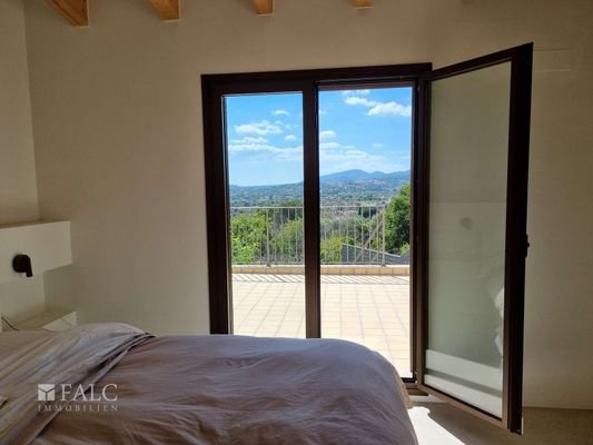 Stadthaus Campanet Blick aus Schlafzimmer