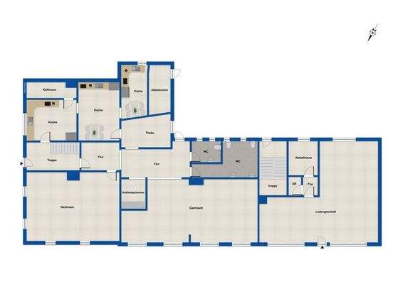 Erdgeschoss Gebäude 1 u. 2