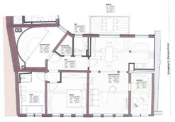 Grundriss der Wohnung