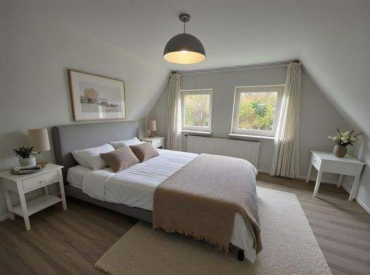 Schlafzimmer - Möbel - gestaged - Lütt Immobilien - Raisdorf