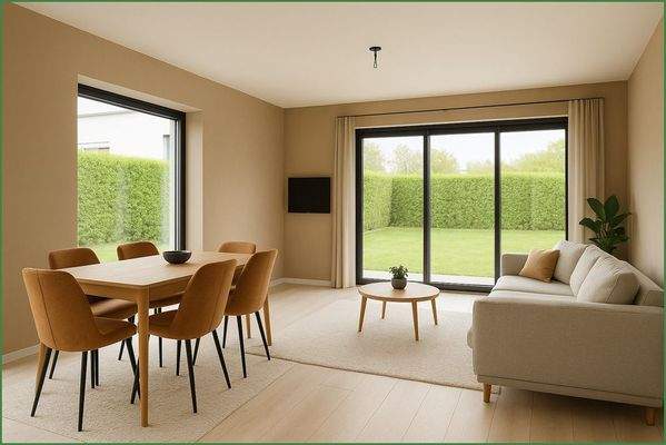 Wohn- und Esszimmeransicht- visualisiert