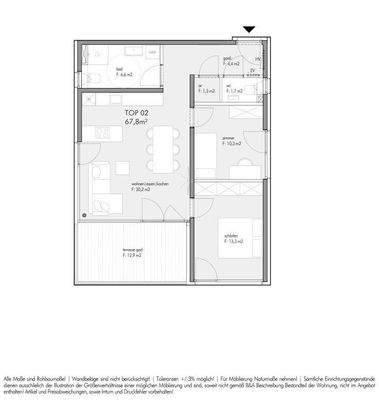 Grundrissplan Top 02