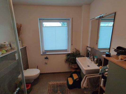 Wand-WC und Waschbecken