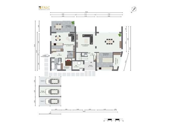 Grundriss Einliegerwohnung und EG