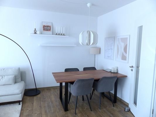 Essbereich im Wohnzimmer