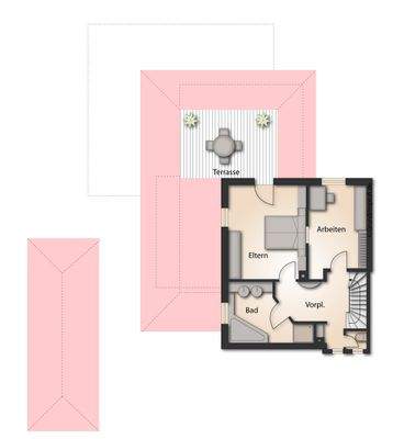 Grundriss OG möbliert