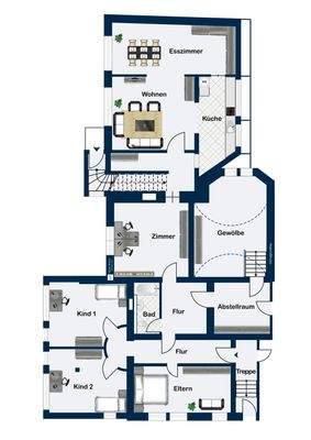 Grundriss Gestaltungsmöglichkeit 2