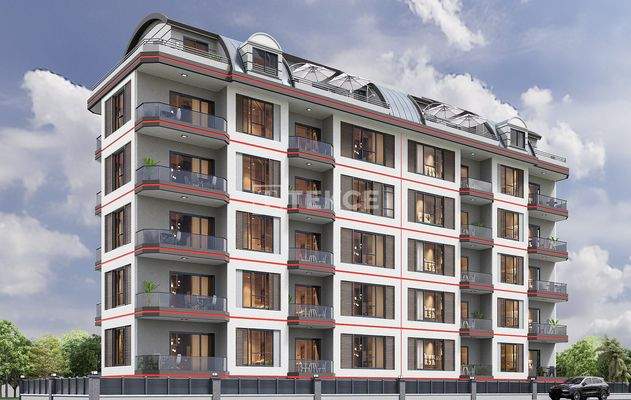 Apartments in a Complex Close to Sea in Alanya Mahmutlar Center