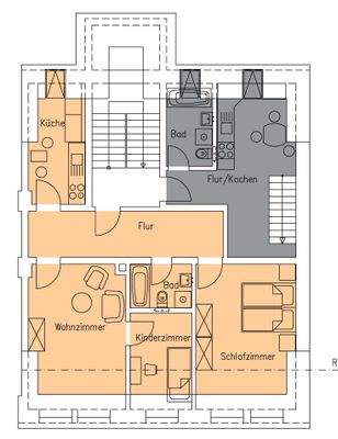 Grundriss (WE orange)
