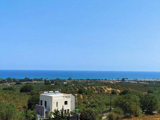 Kreta, Georgioupoli: Premium-Grundstück mit fertiger Lizenz in der Nähe des Dorfes zu verkaufen