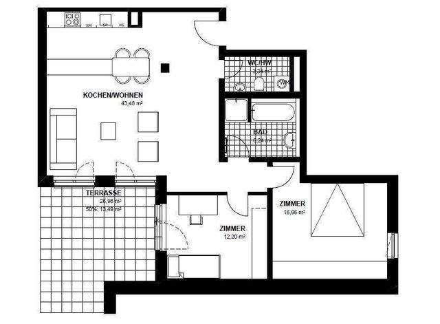THON mit Terrasse: neuwertige 3-Zi.-Wohnung! - Foto 5