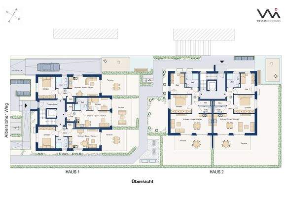 Lageplan mit Bepflanzung