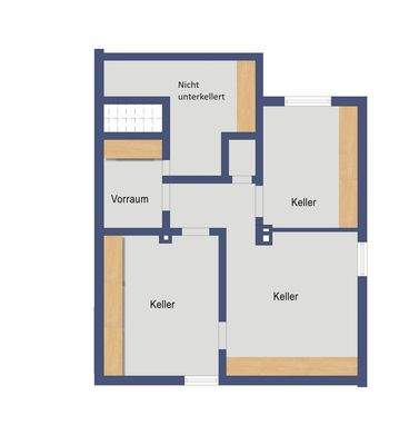 Grundriss Kellergeschoss (nicht maßstabsgetreu)