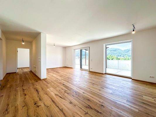 Wohn-, Koch- und Esszimmer