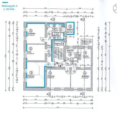Grundriss Whg. 3 - 1. OG links