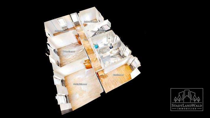 Schematischer Grundriss OG-3D