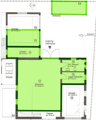 Grundriss / Plan Gewerbe