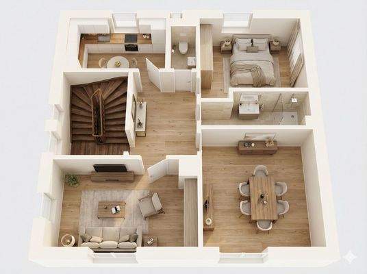 Obergeschoss (Visualisiert)