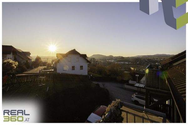 Balkon im Sonnenuntergang