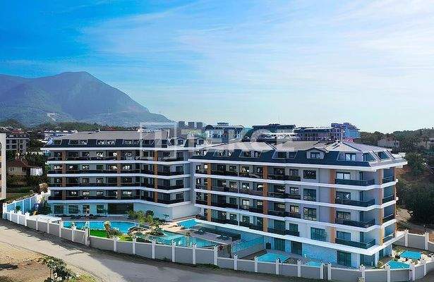 Stylish Apartments in a Complex with Rich Amenities in Alanya Oba